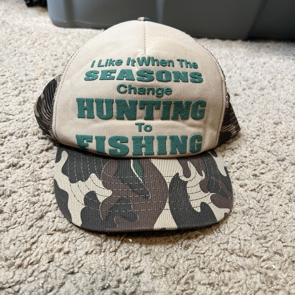 Trucker SnapBack Mesh Hat  Like‎ It When The Seasons Change Fishing Hunting USA